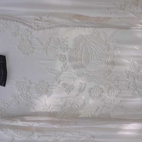 ZARA WOMAN Embroidered Fringe Kimono Jacket Duster - Picture 3 of 9